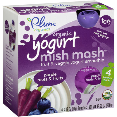 Plum Organics® Tots Mish Mash™ Yogurt Purple Roots & Fruits Fruit & Veggie Smoothie 4-3.17 oz. Pouches