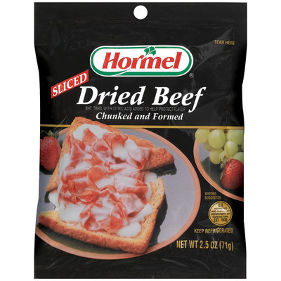HORMEL Sliced Chunked & Formed Dried Beef 2.5 OZ PEG