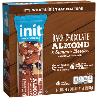 Init™ Dark Chocolate, Almonds & Summer Berries Nut & Fruit Bars 4-1.41 oz. Bars