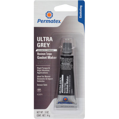 Permatex® Ultra Grey® Maximum Torque Gasket Maker .5 oz. Carded Pack