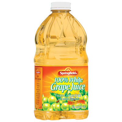 Springfield 100% White Grape Juice 64 Fl Oz Plastic Bottle