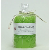 Mill Valley Candleworks Green Pear Scented Pillar Candle Size: 6