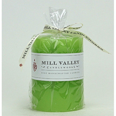 Mill Valley Candleworks Green Pear Scented Pillar Candle Size: 6