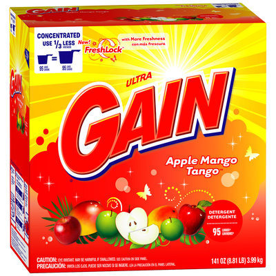 Gain with FreshLock Apple Mango Tango Powder Detergent 141 oz. Carton