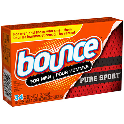 Bounce Pure Sport Dryer Sheets For Men 34 Count