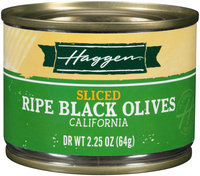 Haggen® Sliced Ripe Black California Olives 2.25 oz. Can
