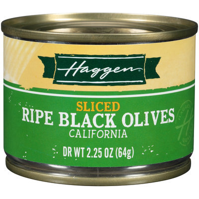 Haggen® Sliced Ripe Black California Olives 2.25 oz. Can