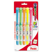 Pentel 24/7 Highlighter - Chisel Tip - Set of 5