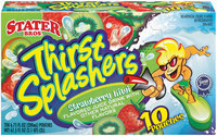 Stater Bros. Thirst Splashers Strawberry Kiwi 6.75 Fl Oz Pouches Juice Drink 10 Ct Box