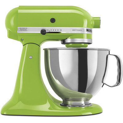 KitchenAid Artisan Series 5 qt. Stand Mixer in Green Apple with Additional Glass Bowl KSM150PSGA 3 KIT