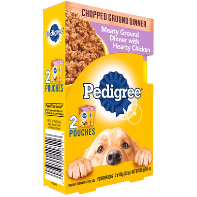 Pedigree® Chopped Ground Dinner Meaty Ground Dinner with Hearty Chicken Wet Dog Food