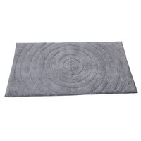 Textile Decor Castle Castle Hill 100% Cotton Echo Spray Latex Back Bath Rug, 24 H X 17 W, Silver