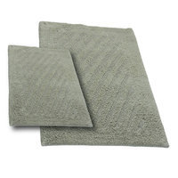 Textile Decor Castle 2 Piece 100% Cotton Shooting Star Reversible Bath Rug Set, 30 H X 20 W and 40 H X 24 W
