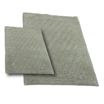 Textile Decor Castle 2 Piece 100% Cotton Shooting Star Reversible Bath Rug Set, 30 H X 20 W and 40 H X 24 W
