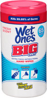 Wet Ones® Big Ones® Extra Thick Antibacterial Fresh Scent Hand Wipes 65 ct Canister