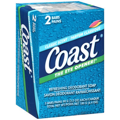Coast® Classic Scent Deodorant Soap 2-3.2 oz. Pack