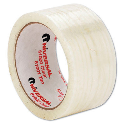 Universal Box Sealing Tape, 2 x 110yds, 3 Core, Clear, 6/Pack