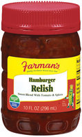 Farman's Sweet Blend W/Tomato & Spices Relish Hamburger 10 Fl Oz Plastic Jar