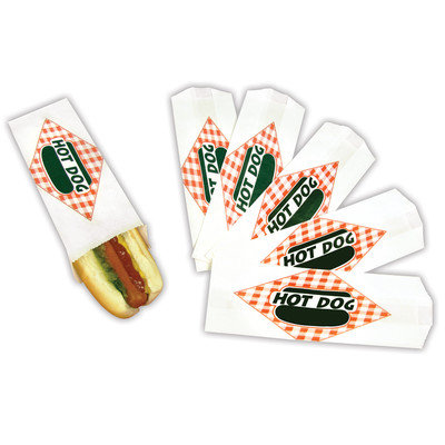 Paragon - Manufactured Fun 8051SC Hot Dog Paper Bag Standard - 1000 Bags/Case