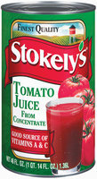 Stokely's from Concentrate Tomato Juice 46 Oz Can