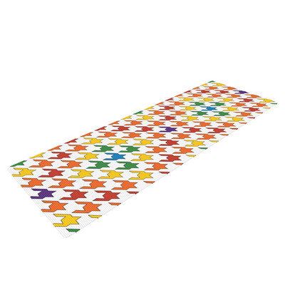 Kess Inhouse Rainbow Houndstooth by Empire Ruhl Yoga Mat