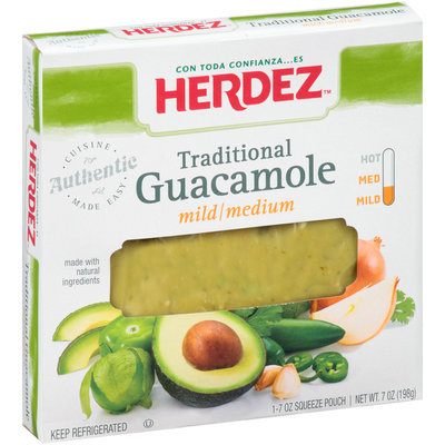 Herdez® Traditional Mild/Medium Guacamole 7 oz. Squeeze Pouch