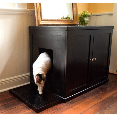 The Refined Feline Automatic Litter Box Cover in Espresso