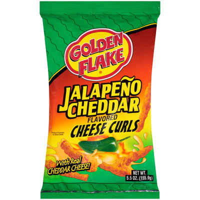 Golden Flake® Jalapeno Cheddar Flavored Cheese Curls 5.5 oz. Bag
