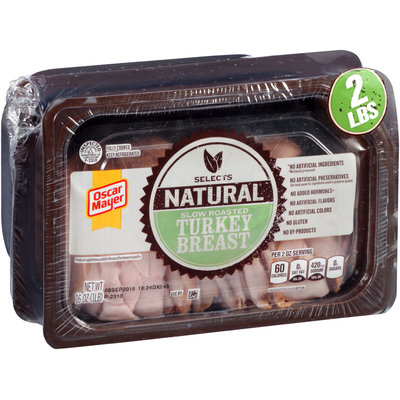 Oscar Mayer Selects Natural Slow Roasted Turkey Breast Cold Cuts 2-16 oz. Trays