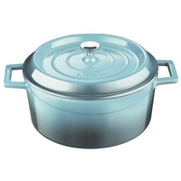 Lava Cookware Signature Enameled Cast-Iron Dutch Oven Size: 4.75 Qt, Color: Blue Opal