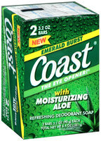 Coast® Emerald Burst Bar Refreshing Deodorant Soap 2-3.2 oz. Pack