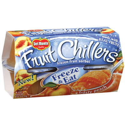 Fruit Chillers™ Frosty Peach Frozen Fruit Sorbet 4-4.5 oz. Cups
