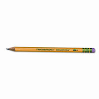 Dixon Ticonderoga Beginners Wood Pencil with Eraser, 12/Pack