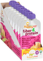 Happy Tot® Fiber & Protein Pear, Raspberry, Butternut Squash & Carrot 8-4 oz Pouches