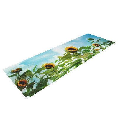Kess Inhouse Sunflower Field by Sylvia Cook Yoga Mat