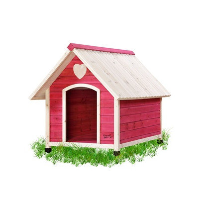 Pet Squeak Pink Arf Frame Dog House - Medium