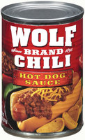 Wolf Hot Dog Sauce Chili 11 Oz Can