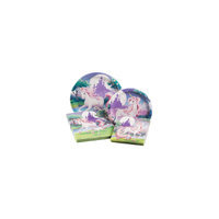 Creative Converting Unicorn Fancy Party Table Ware Kit