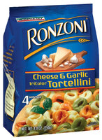 Ronzoni Cheese & Garlic Tri Color Tortellini 8.8 Oz Bag