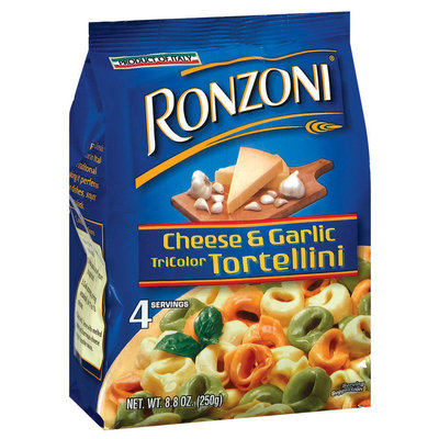 Ronzoni Cheese & Garlic Tri Color Tortellini 8.8 Oz Bag