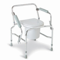 Medline Commodes Drop Arm Steel Commode - Commode, Drop Arm, Chrome