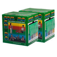 CanDo 10-5493 Low Powder Exercise Band 100 Yard 2 x 50-Yd Rolls Green Medium