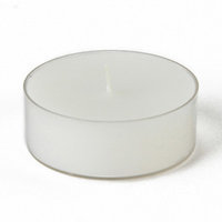 Zest Candle Mega Oversized Plastic Tealights (12 Pieces/Box ) Color: White, Quantity: 144pc/box