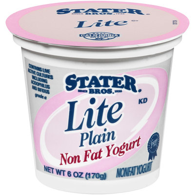 Stater Bros.® Lite Plain Nonfat Yogurt 6 oz. Cup