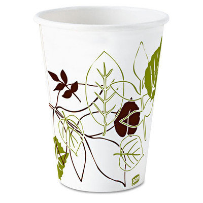 Dixie Foods Paper Water Cups, Flat Bottom, Waxed, 5 oz, Sage, 100 Per Pack
