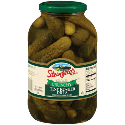 Steinfeld's Crunchy Tiny Kosher Dills Pickles 68 Oz Jar