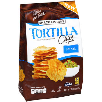 Snack Factory® Sea Salt Tortilla Chips 8 oz. Bag