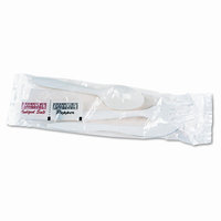 BOARDWALK 6KITMW Cutlery Kit Plastic Fork/spoon/knife/salt/pepper/napkin White 250/carton