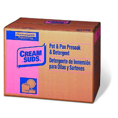 Cream Suds 25 lbs Manual Pot and Pan Detergent with Phosphate Baby Powder Scent Powder Box