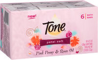 Tone® Petal Soft Pink Peony & Rose Oil Soap 6-4.25 oz. Bars